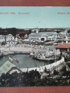 Carte postala, Bucuresti, Vedere generala Expozitia Nationala 1906