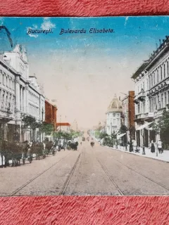 Carte postala, Bulevardul Elisabeta, Bucuresti 1921