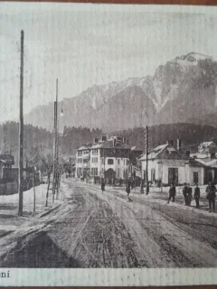 Carte postala, Busteni, bdul Carol I, perioada interbelica