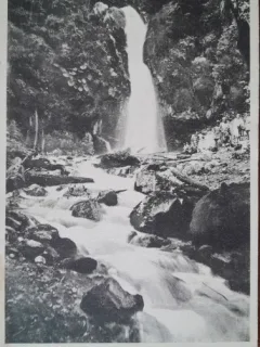 Carte postala, Busteni, cascada Urlatoarea, 1932