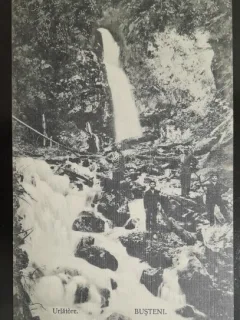 Carte postala, Busteni, cascada Urlatoarea, perioada interbelica