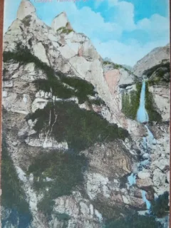 Carte postala, Busteni Cascada Vanturisul pe Valea Caraimanului, 1922