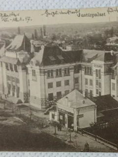 Carte Postala, Buzau, Palatul de Justitie, 1917