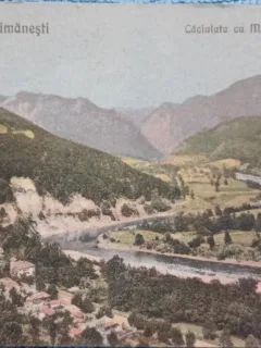 Carte postala, Caciulata cu Manastirea Cozia, perioada interbelica