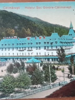 Carte postala, Calimanesti, Hotelul Soc Govora-Calimanesti, 1924