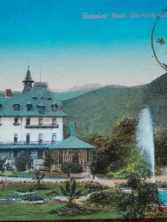 Carte postala, Calimanesti, Hotelul Soci Govora Calimanesti si parcul, perioada interbelica
