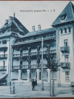 Carte postala, Calimanesti, hotelurile Jeante 1 si 2, 1924