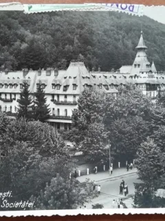 Carte postala, Calimanesti, Marele Hotel al Societatii, 1938