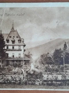 Carte postala, Calimanesti, Parcul Marelui Hotel, perioada interbelica