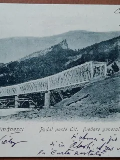 Carte postala, Calimanesti, Podul peste Olt, 1904