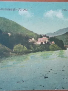 Carte postala, Calimanesti-Valcea, Oltul si Uzina Electrica, perioada interbelica