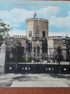Carte postala, Campina Castelul Julia Hasdeu, perioada interbelica