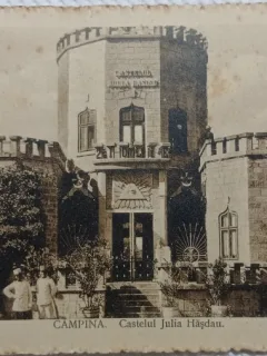 Carte postala, Campina Castelul Julia Hasdeu, perioada interbelica