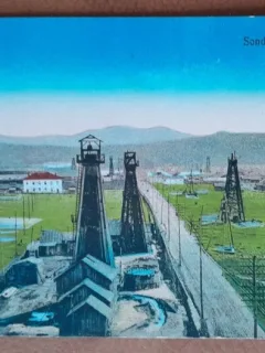Carte postala, Campina, Sonda Schela Bucea, 1939