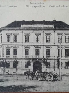 Carte postala, Caransebes, Pavilionul Ofiterilor, inceput de secol XX