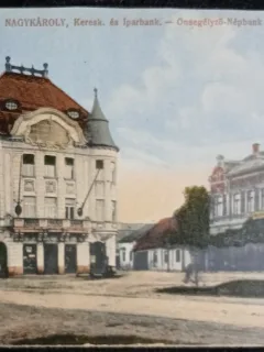Carte Postala, Carei, Banca de Comert si industrie, 1919