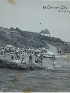 Carte postala, Carmen-Silva, plaja Popovici, perioada interbelica