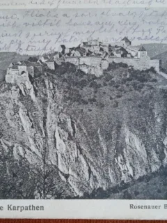 Carte postala, Carpatii Transilvaniei, Castelul Rosenauer, 1917
