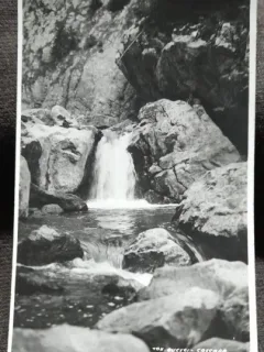 Carte postala, cascada din Bucegi, perioada interbelica