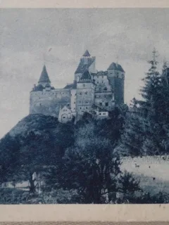 Carte postala, Castelul Bran, 1926