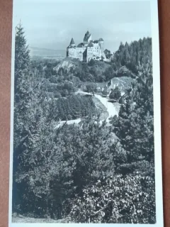 Carte postala, Castelul Bran, 1940
