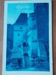 Carte postala, Castelul Bran, perioada interbelica