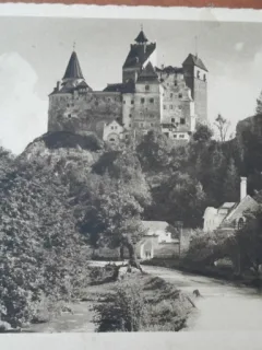Carte postala, Castelul Bran, perioada interbelica