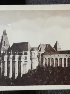 Carte postala Castelul Hunedoara, perioada interbelica