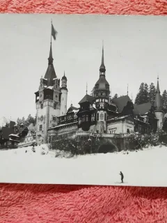 Carte postala, Castelul Peles Iarna 1914