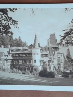 Carte postala, Castelul Pelisor, Sinaia, perioada interbelica