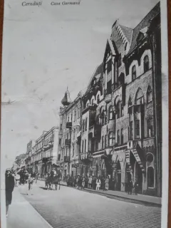 Carte postala, Cernauti Casa Germana, inceput de secol XX