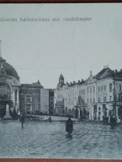 Carte postala, Cernauti, Casa națională evreiască si teatrul, perioada interbelica