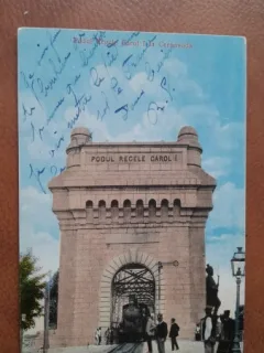 Carte postala, Cernavoda Podul Regele Carol I, inceput de secol XX