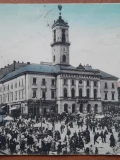 Carte postala, Cernuti, Hotel Central, inceput de secol XX