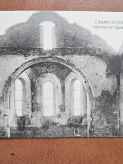 Carte postala, Champenoux, interieur de lEglise, inceput de secol XX