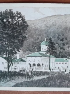 Carte postala, circulata, Calimanesti Manastirea Cozia, 1928