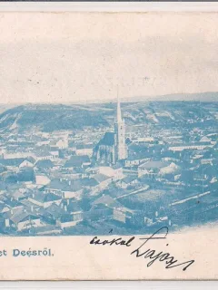 Carte postala circulata din perioada interbelica Dej