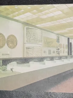 Carte postala, circulata, Drobeta-Turnu Severin, Muzeul Regiunii Portilor de Fier, Macheta Podului lui Traian, 1982