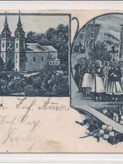 Carte postala circulata in anul 1896, Radna, Arad