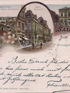 Carte postala circulata in anul 1898 Bucuresti