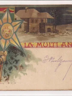 Carte postala circulata in anul 1900 - Felicitare de Anul Nou