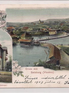 Carte postala circulata in anul 1907 Ocna Sibiului