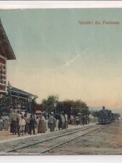 Carte postala circulata in anul 1910 Pucioasa