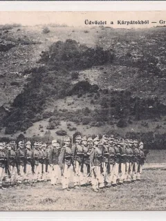 Carte postala circulata in anul 1915 Muntii Carpati