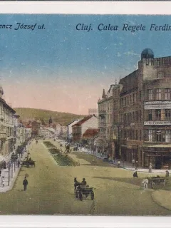 Carte postala circulata in jurul anului 1900 Cluj