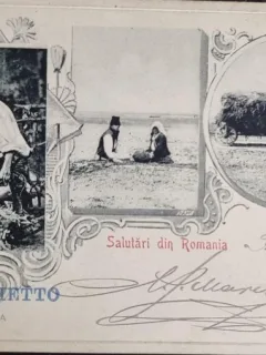 Carte postala circulata, Salutari din Romania, datata 1902