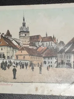 Carte postala, circulata, Sighisoara 1902