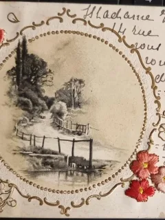 Carte postala circulata trimisa de madame W. Pesky sotiei lui Spiru C. Haret