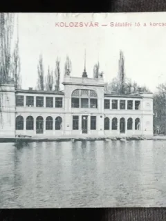 Carte postala, Clij, Lacul de promenada si patinaj, 1931