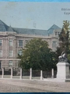 Carte Postala, Cluj, Biblioteca Universitatii, 1925